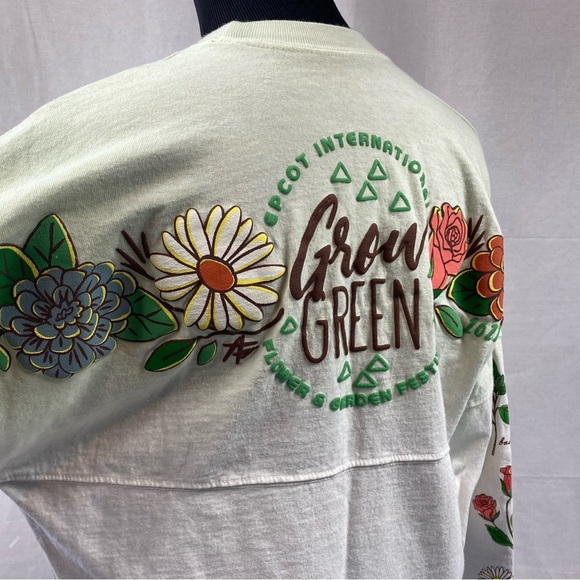 2022 Disney Epcot Flower & Garden Festival Ombré Grow Green Spirit Jersey XS - Picture 3 of 8